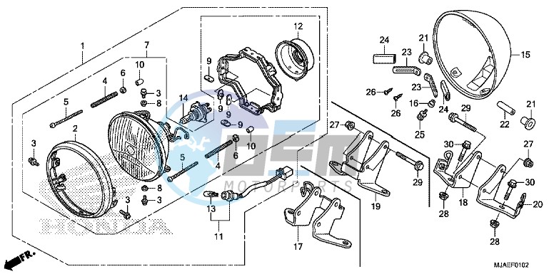 HEADLIGHT (VT750C2B/ C2S/ S E,3E)