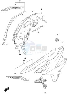 DL650 drawing SIDE COWLING (DL650XAL7 E21)