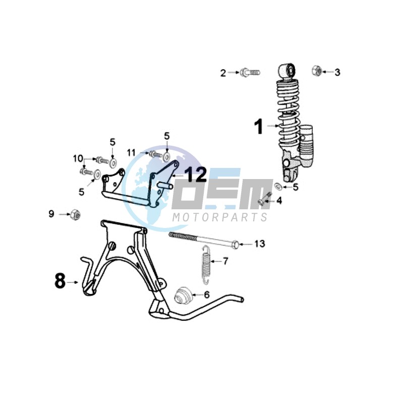 REAR SHOCK AND STAND