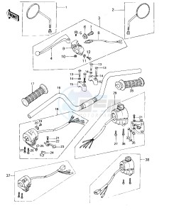 KZ 650 B (B1-B3) drawing HANDLEBAR