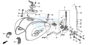 GL1500CD drawing FUEL TANK