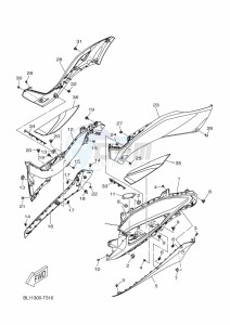 YP125RA XMAX 125 ABS (BL27) drawing STAND & FOOTREST 2