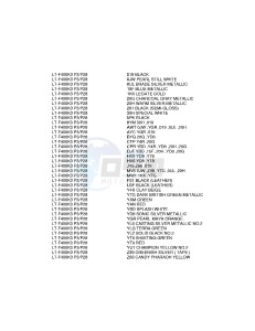 LT-F400 (P3-P28) drawing * COLOR CHART *