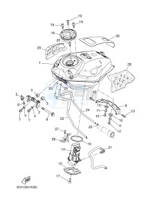 MTM690-U MTM-690-U XSR700 (B348 B348 B348) drawing FUEL TANK