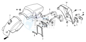 XL600V TRANSALP drawing REAR FENDER