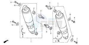 VTX1800C drawing REAR CUSHION (VTX1800C2/3/4)