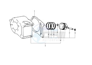 Beverly RST 125 drawing Cylinder - Piston