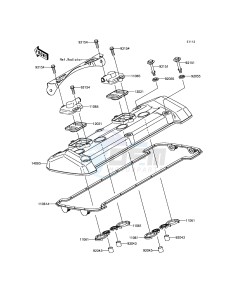 Z800 ABS ZR800FGF UF (UK FA) XX (EU ME A(FRICA) drawing Cylinder Head Cover