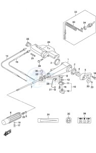 DF 9.9B drawing Tiller Handle