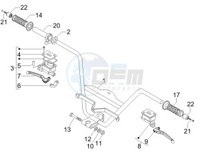 Nexus 500 e3 drawing Handlebars - Master cilinder