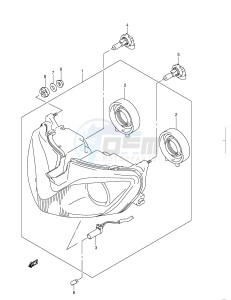 GSF1200 (E2) Bandit drawing HEADLAMP (GSF1200SK1 SK2 SK3 SK4 SK5 SZK5 E2,E19,E54)