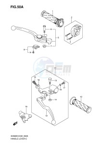 SV650S (E2) drawing HANDLE LEVER (MODEL K7)