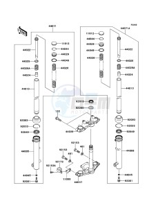 KLX110 KLX110CDF EU drawing Front Fork