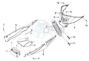 MIO 50 drawing REAR SUSPENSION - COWLING