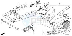 CBR125RWB CBR125RW E drawing SWINGARM