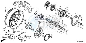 VFR800XF CrossRunner 2ED drawing REAR WHEEL