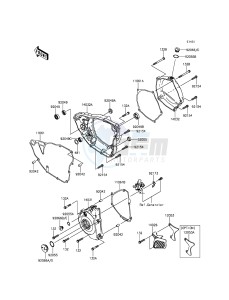 KX250F KX250ZFF EU drawing Engine Cover(s)