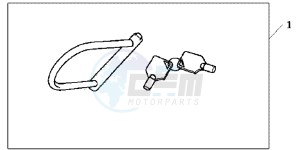 XL1000VAB drawing U LOCK (TYPE M)