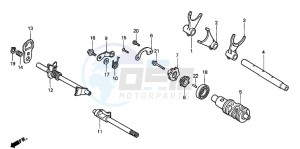 VT1100D2 drawing GEARSHIFT DRUM