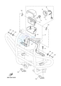 YFM350 YFM350FWA GRIZZLY 350 4WD (1SG1) drawing HEADLIGHT 2