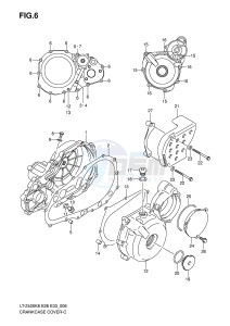 LT-Z400 (E28-E33) drawing CRANKCASE COVER