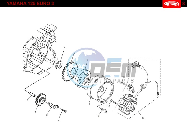 STATOR  Yamaha 125 EURO-3