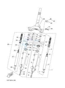 CW50LN BOOSTER (1WP5) drawing FRONT FORK