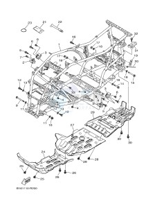 YFM700FWB KODIAK 700 (B16E) drawing FRAME