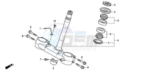 CRF250X drawing STEERING STEM