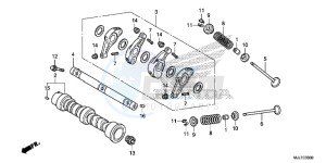 NC750DE Integra - NC750D Europe Direct - (ED) drawing CAMSHAFT/ VALVE