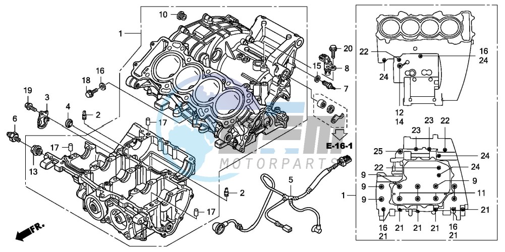 CRANKCASE (CBF600S8/SA8/N8/NA8)