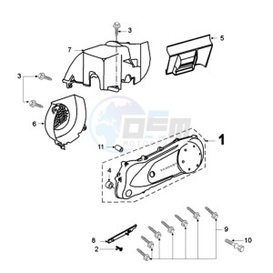 VIVA XRA BE drawing CRANKCASE COVER