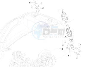 150 Sprint 4T 3V ie (APAC) (AU, CD, EX, JP, RI, TH) drawing Rear suspension - Shock absorber/s