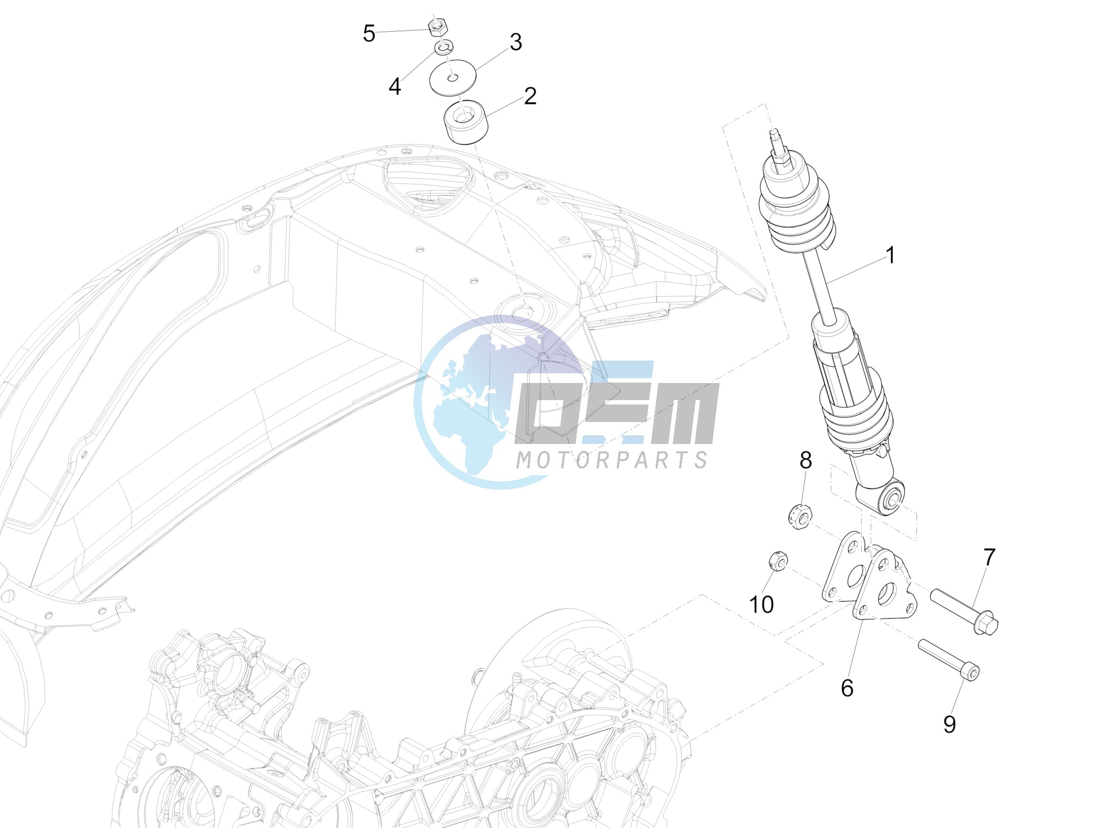 Rear suspension - Shock absorber/s