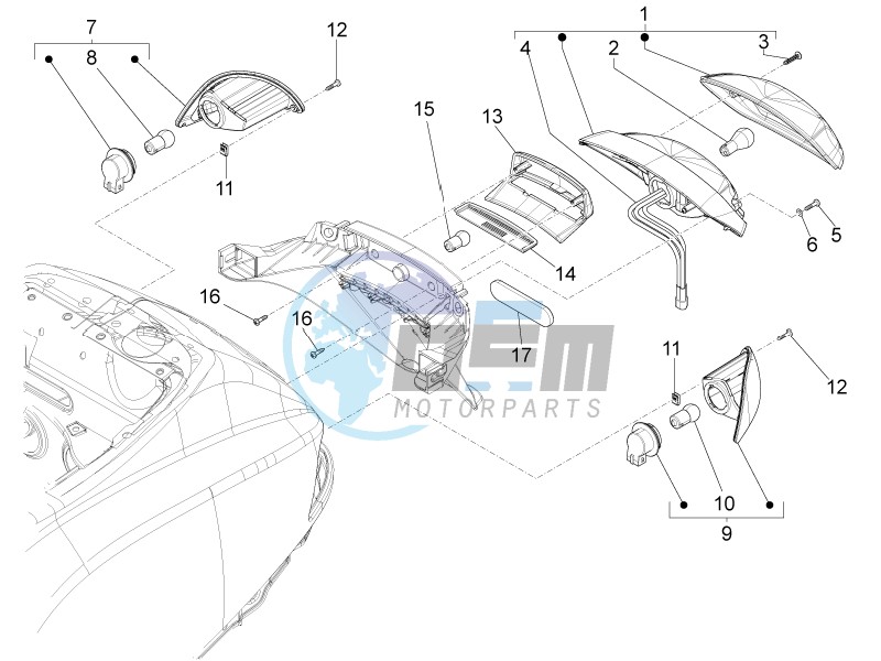 Rear headlamps - Turn signal lamps