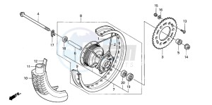 XR125L drawing REAR WHEEL