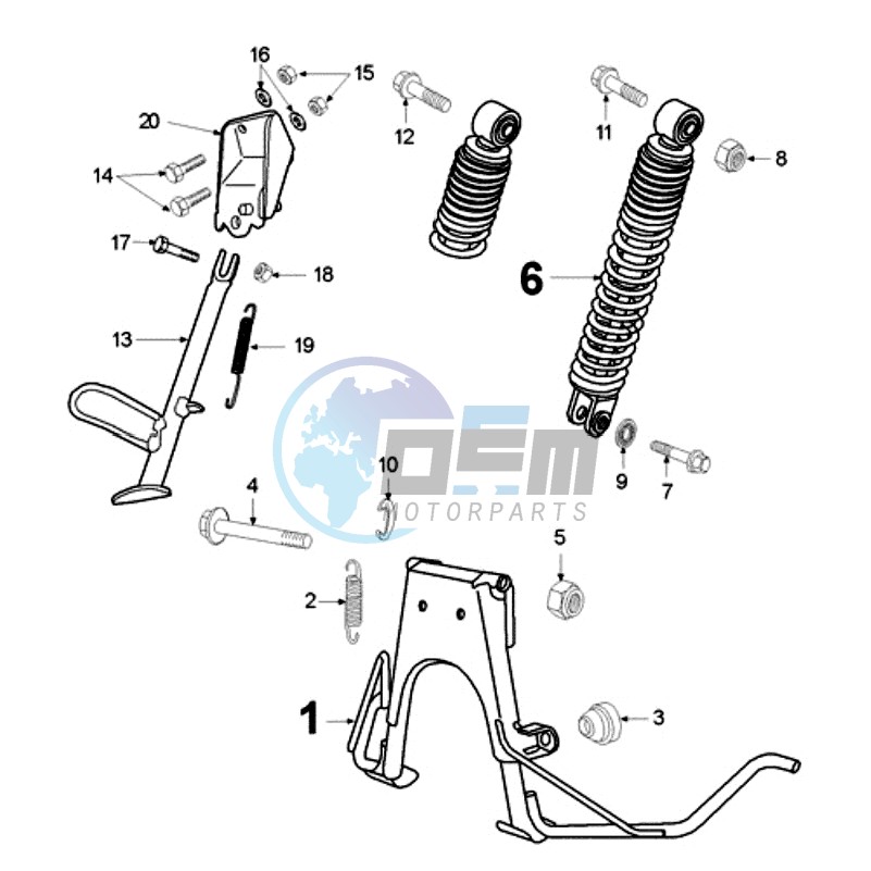 REAR SHOCK AND STAND