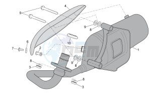 Scarabeo 100 4T e3 net drawing Exhaust pipe