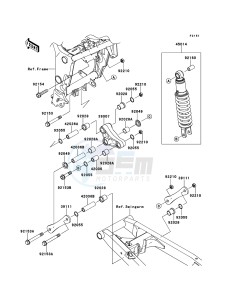 NINJA 250R EX250KBFA GB XX (EU ME A(FRICA) drawing Suspension/Shock Absorber