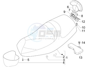 MP3 300 ie Touring drawing Saddle seats - Tool roll