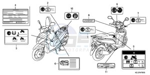 NSC110WHB drawing CAUTION LABEL