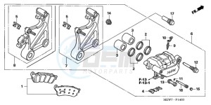 NT700VA UK - (E / MKH) drawing REAR BRAKE CALIPER