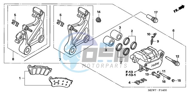 REAR BRAKE CALIPER