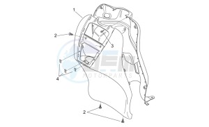 Scarabeo 50 2t (eng. Minarelli) drawing Front body IV - Front fairing