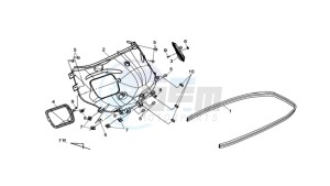 MAXSYM 400 EFI drawing REAR COWL