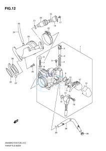 AN400 (E3-E28) Burgman drawing THROTTLE BODY