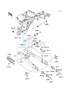 NINJA 250R EX250KCF GB XX (EU ME A(FRICA) drawing Swingarm