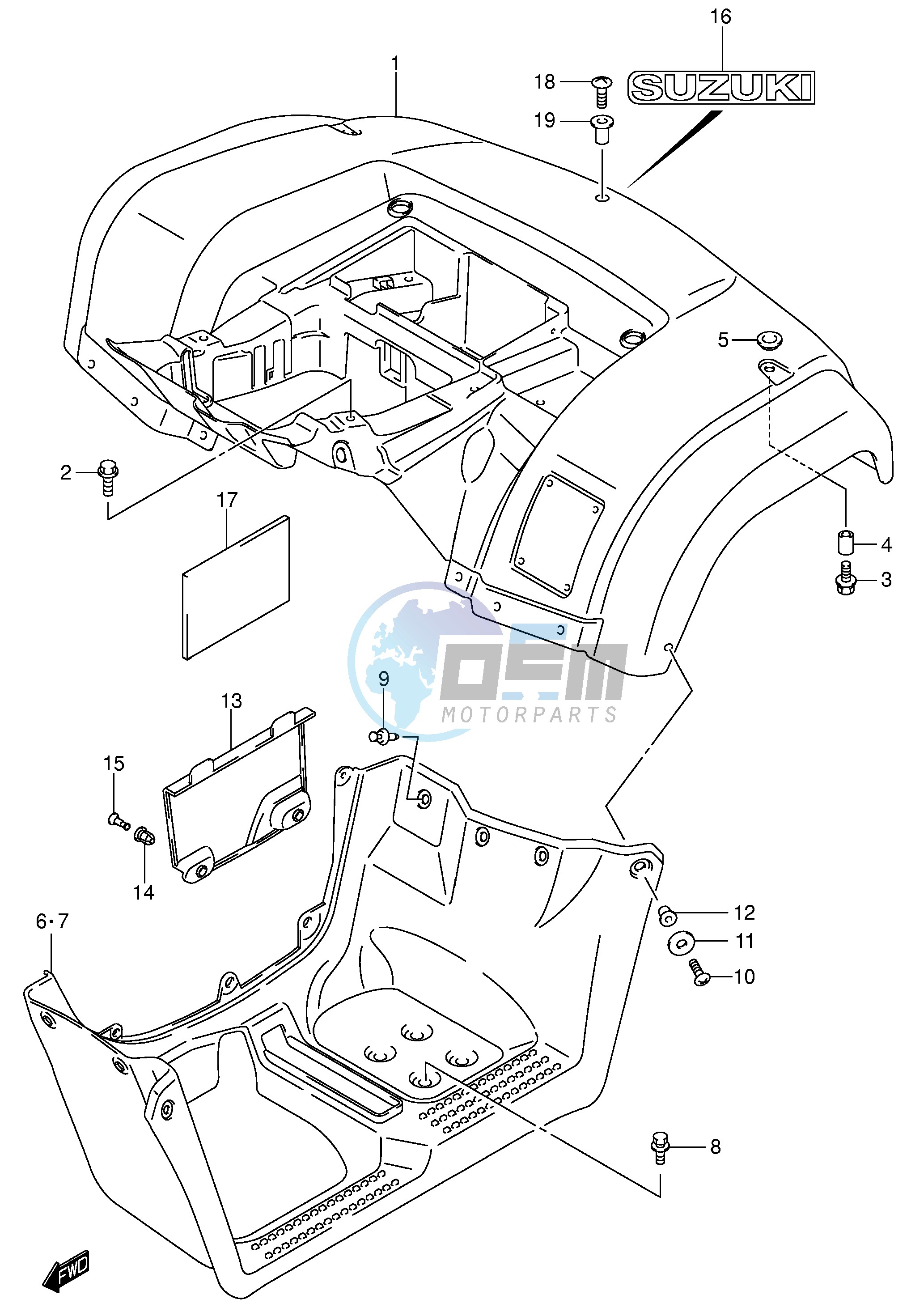 REAR FENDER (MODEL K4 K5 K6 K7)