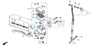 VT1100C2 drawing FR. BRAKE MASTER CYLINDER (VT1100CS/CT)