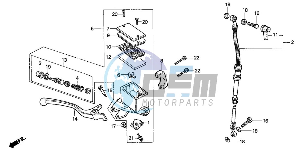 FR. BRAKE MASTER CYLINDER (VT1100CS/CT)